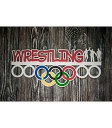 Деревянный держатель для спортивных медалей Wrestling (Борьба)