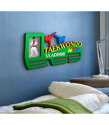 Держатель для медалей Taekwondo с именем