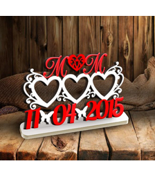 Фоторамка на подставке с датой 48 х 27 см