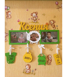 Фоторамка с именем и метриками Ксения