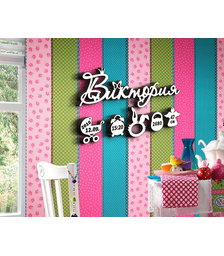 Фоторамка с именем Виктория и метриками