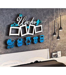 Деревянная фоторамка с именем Игорь + метрики