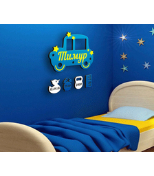 Деревянная фоторамка с именем Тимур + метрики