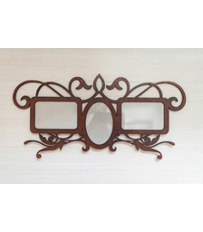 Деревянная фоторамка резная (узорная)