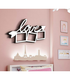 Деревянная фоторамка Love