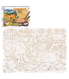 Пазл-вкладыш деревянный "Ферма"  (29х20см) 37 эл