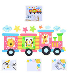 Наклейка для декора Паровозик с рамочками для фото, в пакете