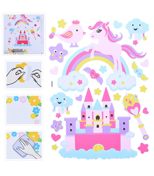 Наклейки для декора Замок Единорога, в пакете