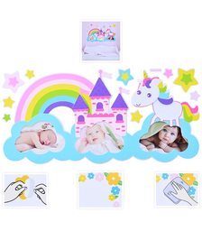 Наклейки для декора Замок Единорога с фото-рамками, в пакете