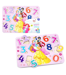 Рамка-вкладыш деревянная "Принцессы" с цифрами