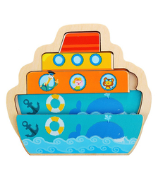 Пазл в рамке "Пароход"