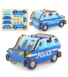 Пазл деревянный "Машина Полиция"