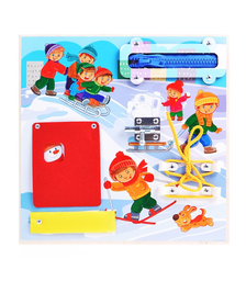 Бизиборд 25*25см "Зимний город"