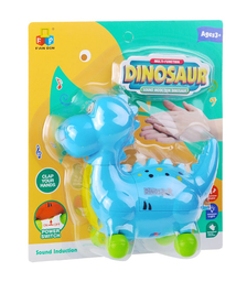 Динозаврик на батарейках, на листе