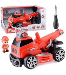 Конструктор-машина "Пожарная служба" с отверткой, в коробке