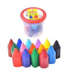 Мелки восковые 15цв. в стакане