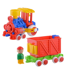 Паровозик Ромашка с 1 вагоном в сетке