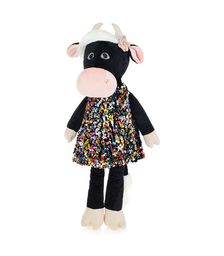Коровка Даша в цветном платье, 28см