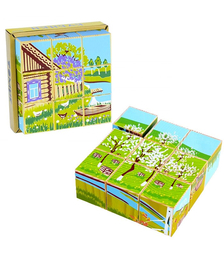 Кубики "Русская Деревня" 9 шт