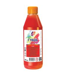 Гуашь "Классика" 500мл  алая, пласт. бутылка с дозатором