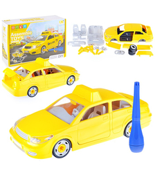 Машина - конструктор "Такси" с отверткой, в коробке