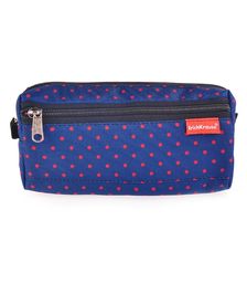 Пенал квадро с двумя отделениями 210x100x50мм Dots in Blue