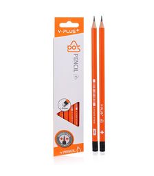 Карандаш ч/гр с ластиком, оранжевый DOT