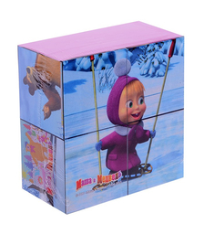 Кубики 4шт "Маша и Медведь"