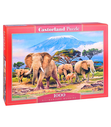 Пазлы 1000 "Слоны"