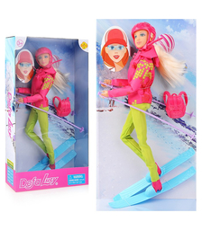 Кукла  "Лыжница" с аксессуарами