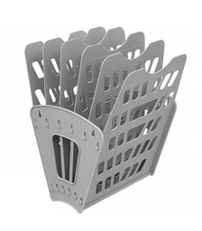 Лоток горизонтальный 6-ти секционный серый