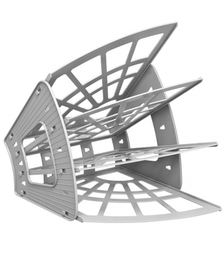 Лоток 4-х секционный Эконом, 3 отделения, серый