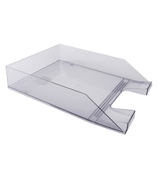 Лоток горизонтальный КАСКАД тонированный серый