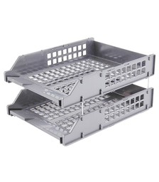 Набор STRONG из 2-х лотков гориз. на металл.стержнях 6см серый