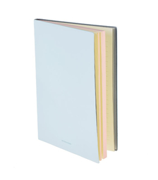 Блокнот 96л, голубой, 210х143мм искусст. кожа