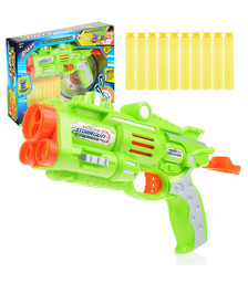 Пистолет с мягкими полимерными пулями и мишенью в коробке