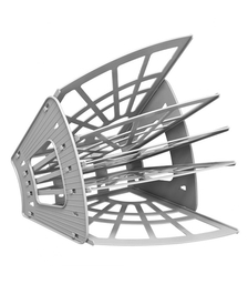 Лоток 5-ти секционный Эконом, 4 отделения, серый