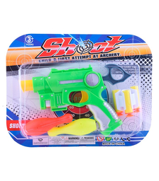 Пистолет с мягкими полимерными пулями, на листе