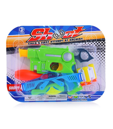 Пистолет с мягкими полимерными пулями, на листе