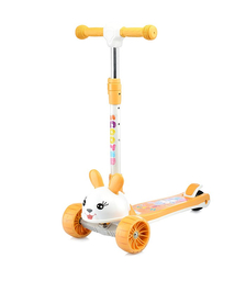 Самокат 3-х кол., PU, желтый