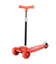 Самокат 3-х кол., колеса световые PU, красный