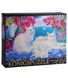 Пазлы 1000 Konigspuzzle "Котинова. Цветы лето море"