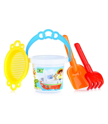 Песочный набор №154 (ведро 0,8 л термо, сито,  совок 19 см, грабли 19см)