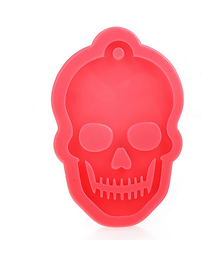 Силиконовый молд для творчества "Красный череп" 80*60мм.