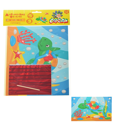 Набор для творчества аппликация фольгой "Черепашка", 6 цветов фольги