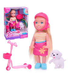 Кукла с питомцем, в коробке