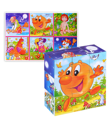 Кубики в картинках 27 Персонажи сказок (из 9-ти штук)