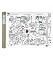 Раскраска огромная "Город с 2 машинками" (1250х950мм)