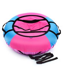 Санки-ватрушка, серия "Эконом", 70см. Цвет голубой-яркий розовый