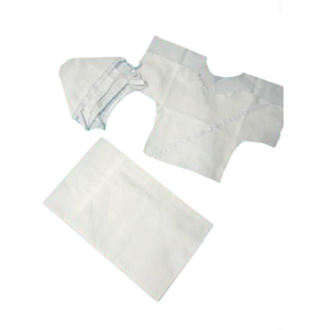 Комплект для новорожд. 6 предм.(пеленка 2шт., распаш. 2 шт., чепчик 2 шт.) фланель, цвет Белый, Alis текстиль